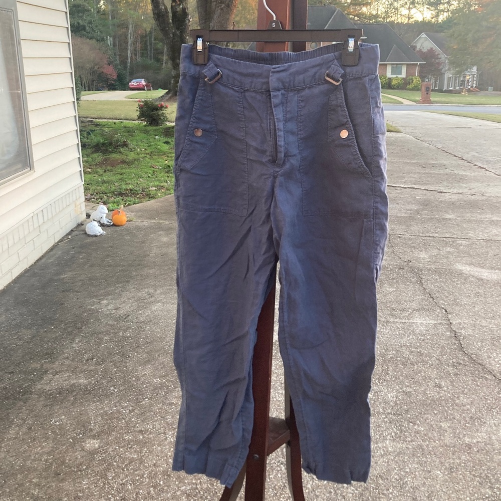 low rise linen pants